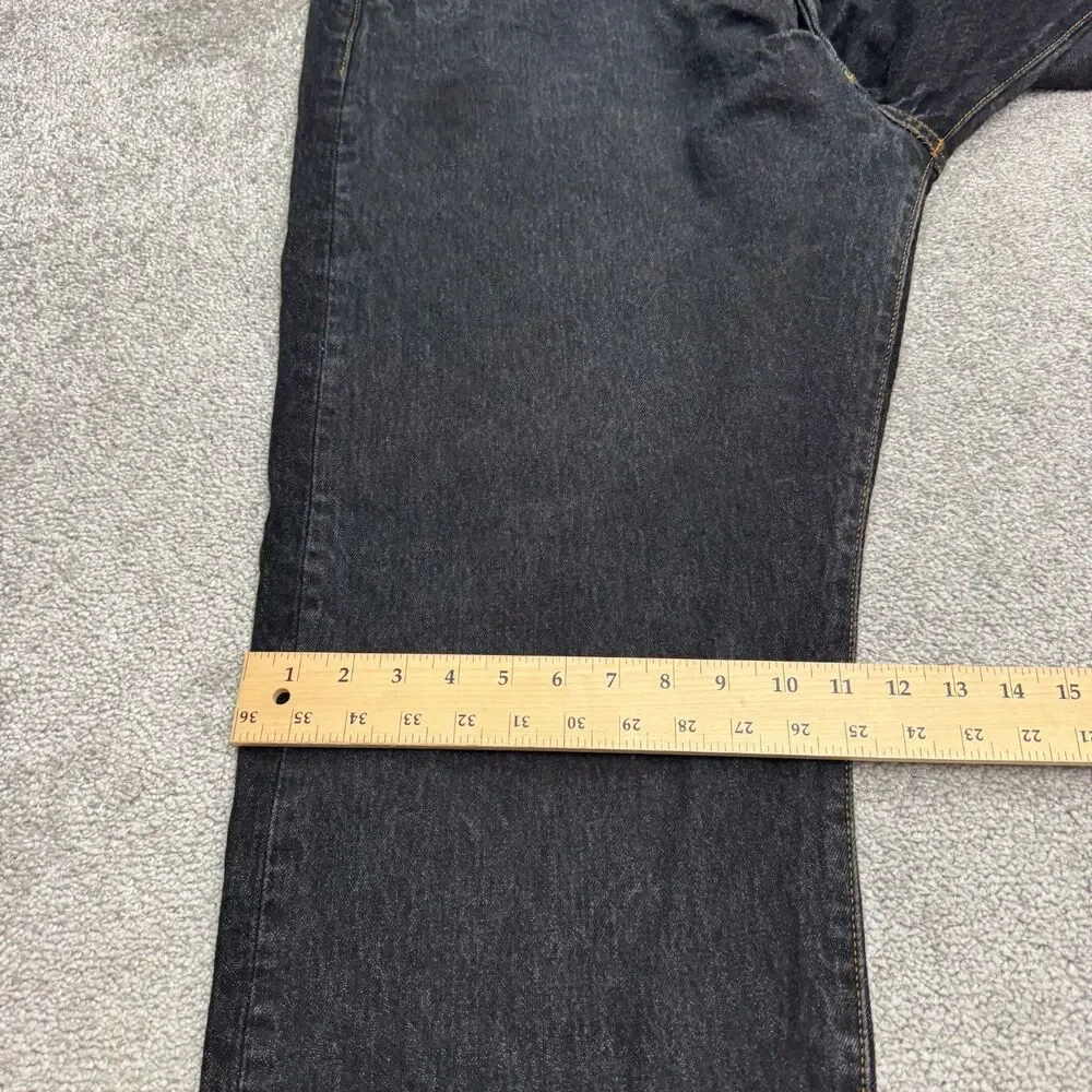 Levi's 501 Original Fit Straight Leg Button Fly Denim Jeans Men 48x34 Tall Black